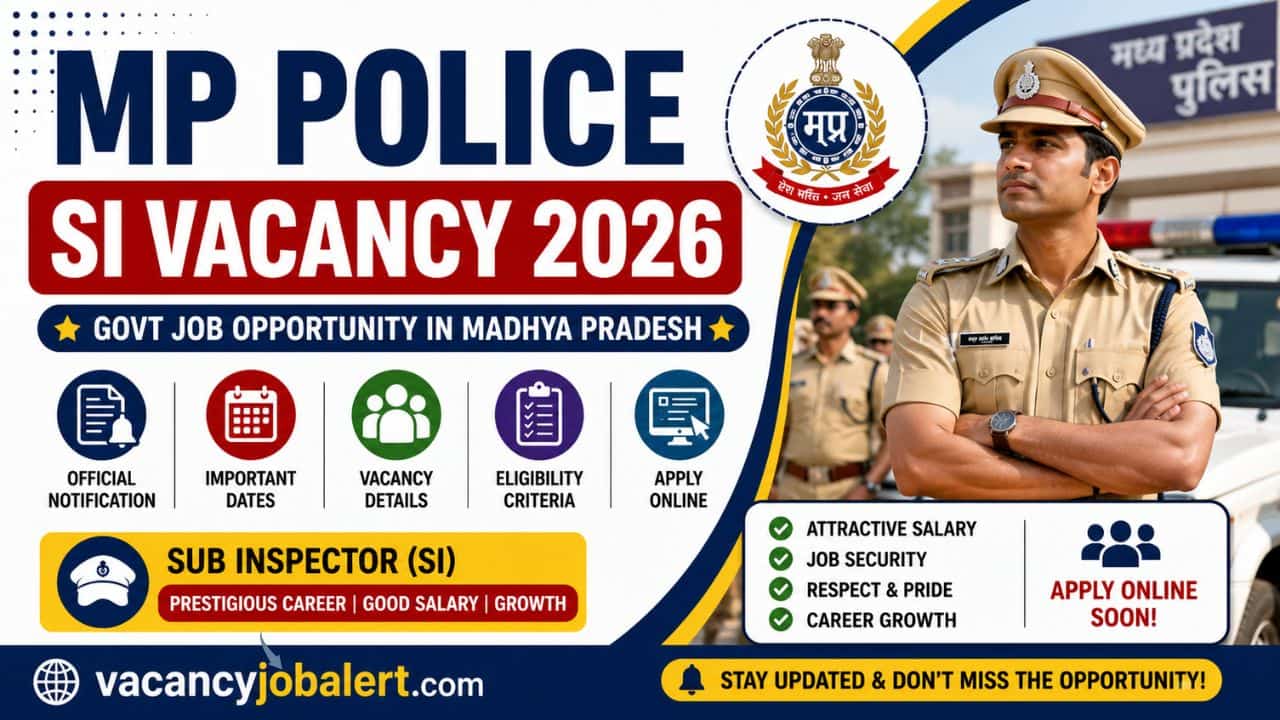 MP Police SI Vacancy 2026 Online Form
