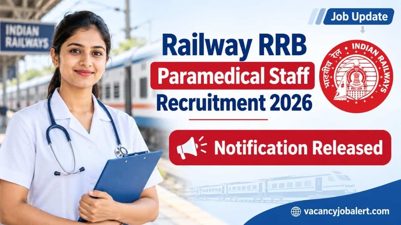 RRB Paramedical Staff Recruitment 2026 560 Tentative Vacancies