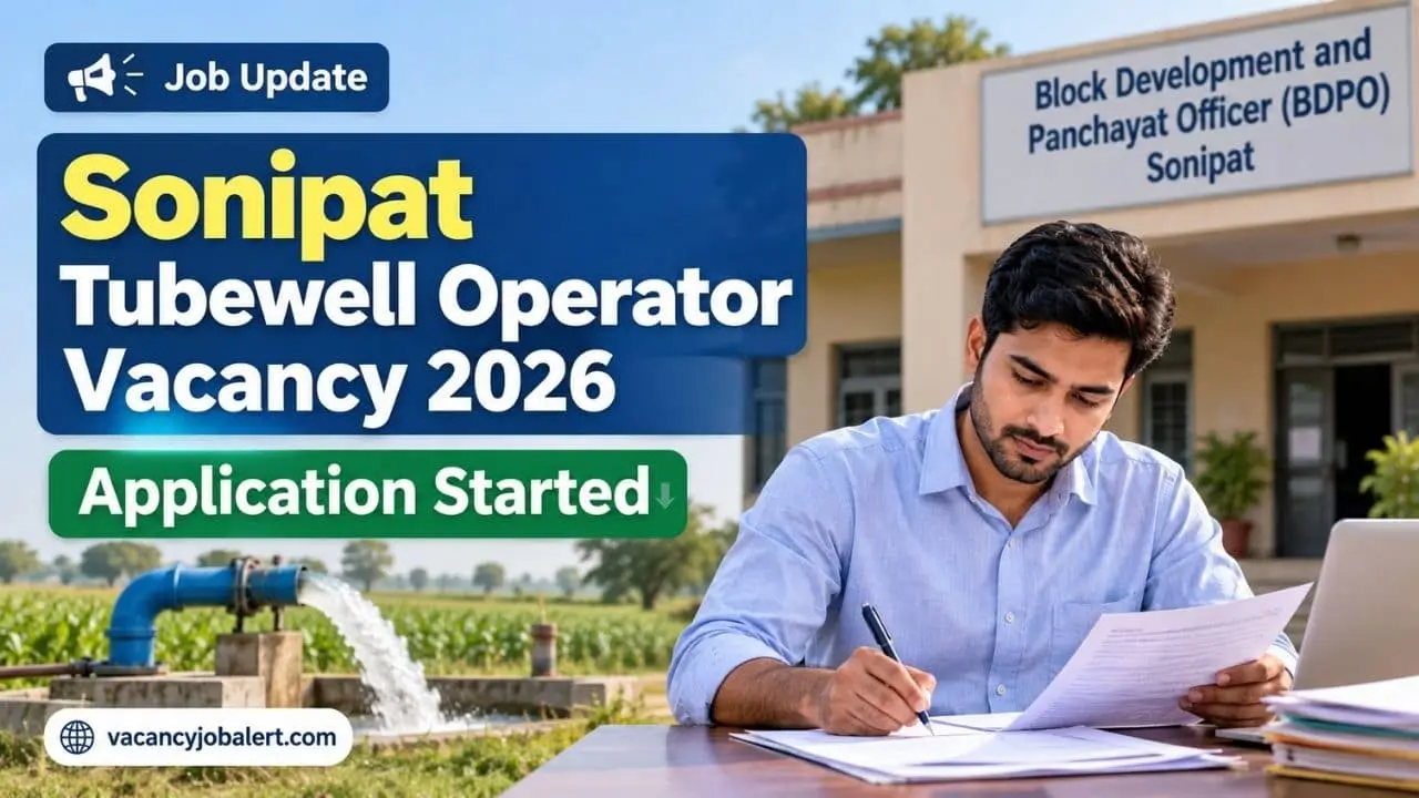 Sonipat Tubewell Operator Vacancy 2026